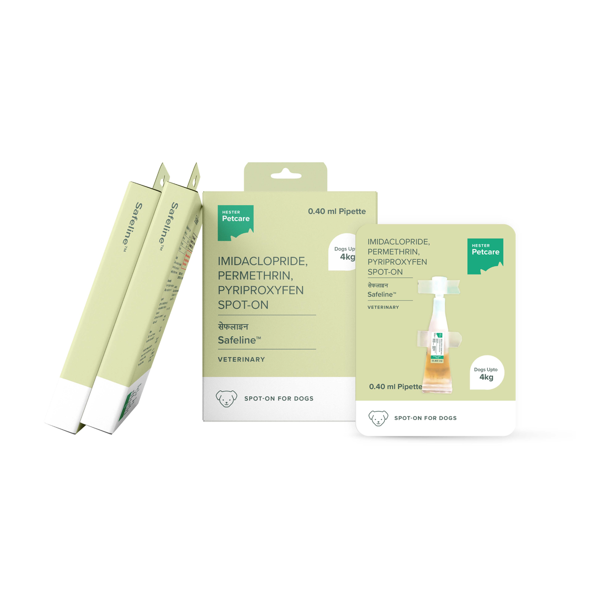 SAFELINE SPOT ON FOR DOGS(UPTO 4KG) 0.40ML
