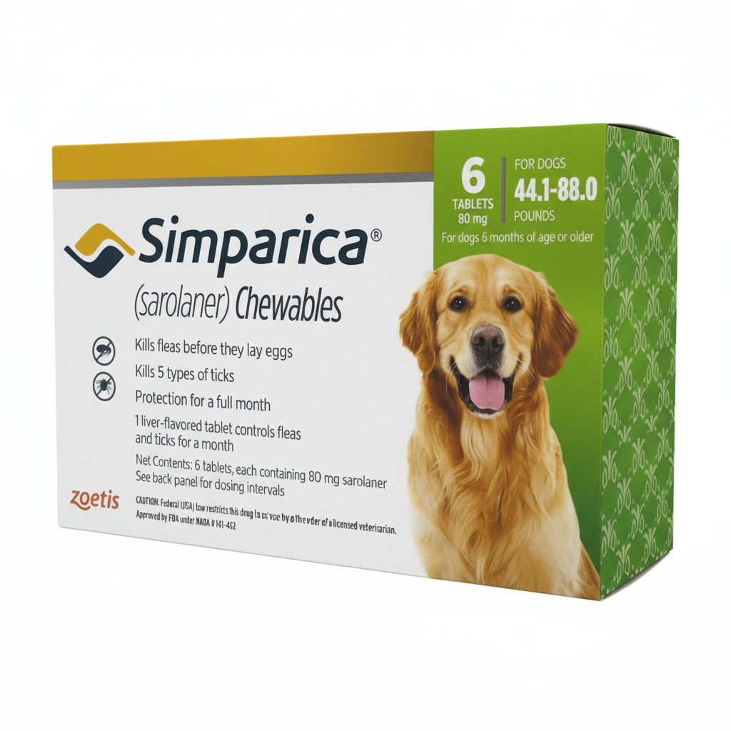 SIMPARICA 6TAB 80MG