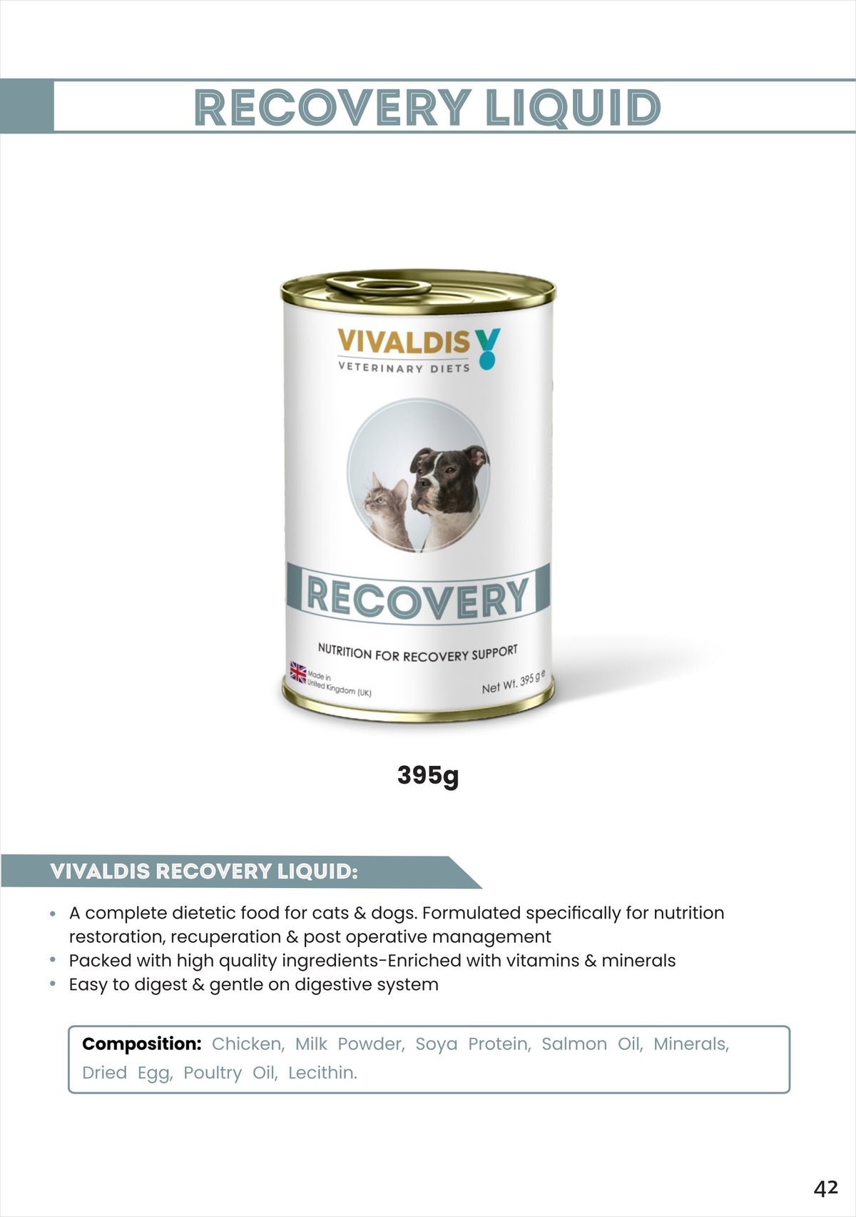 VIV RX DIET RECOVERY CAN 395gm