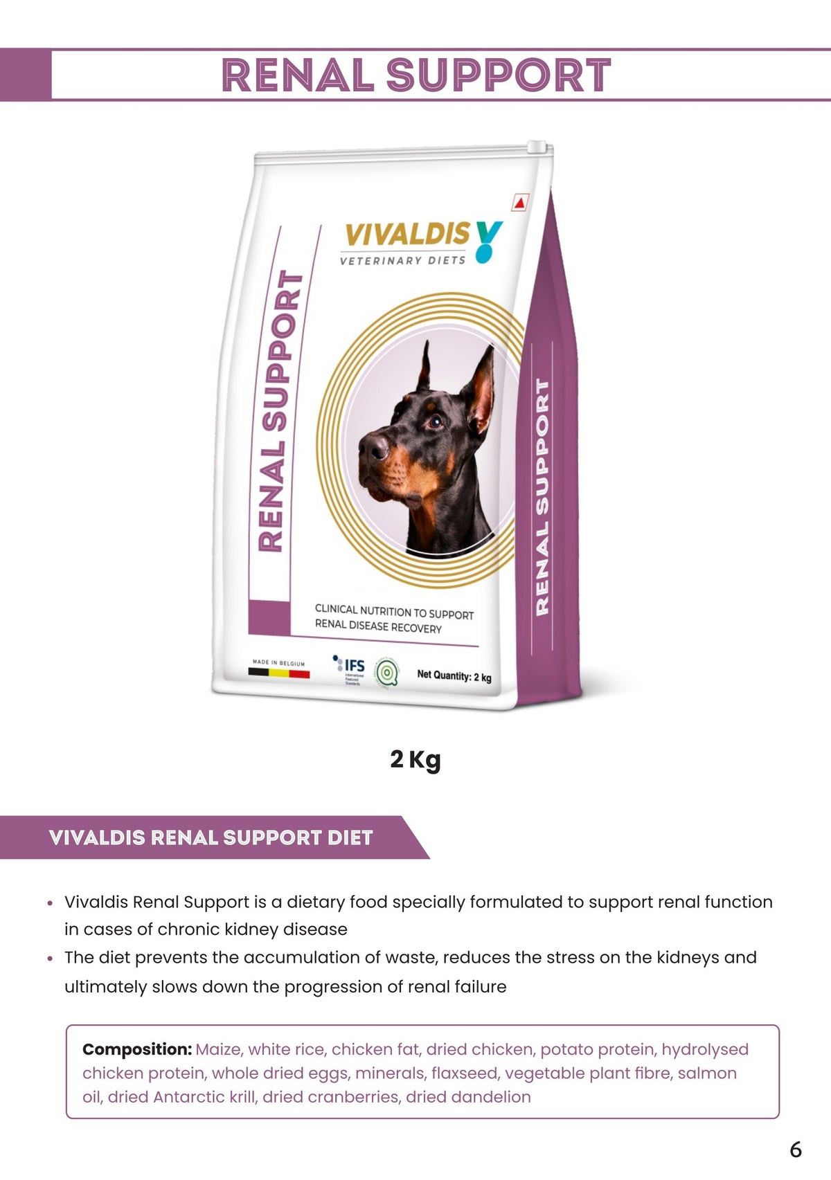 VIV DIET RENAL SUPPORT 2KG