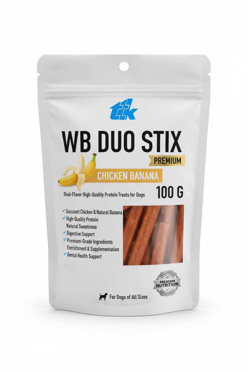 WB DUO STIX PREMIUM(CHICKEN BANANA) 100GM